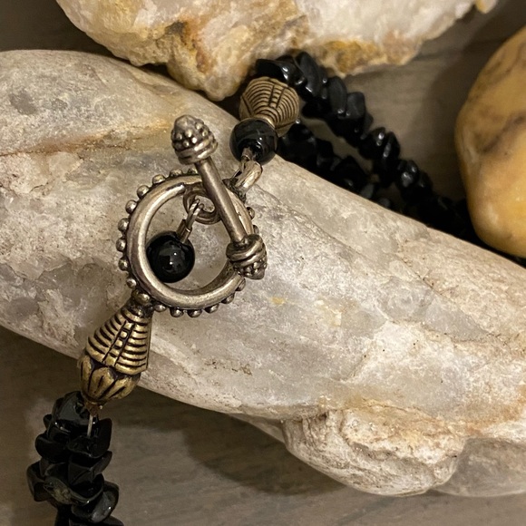 Handmade lamp work bead necklace - Picture 5 of 7